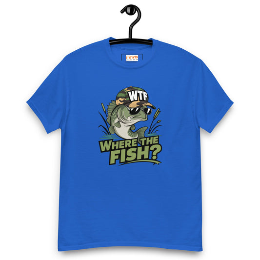 Where the Fish T-Shirt | Fishing T-Shirt - Royal - T-Shirts Online