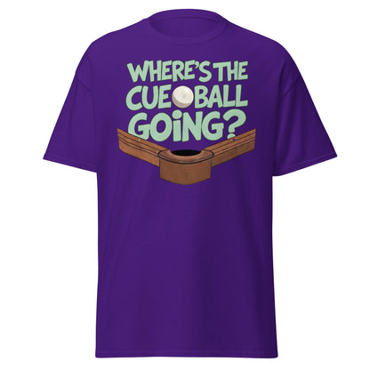Where’s The Cue Ball Going? | Funny Snooker & Pool T-Shirt - Purple - T-Shirts Online