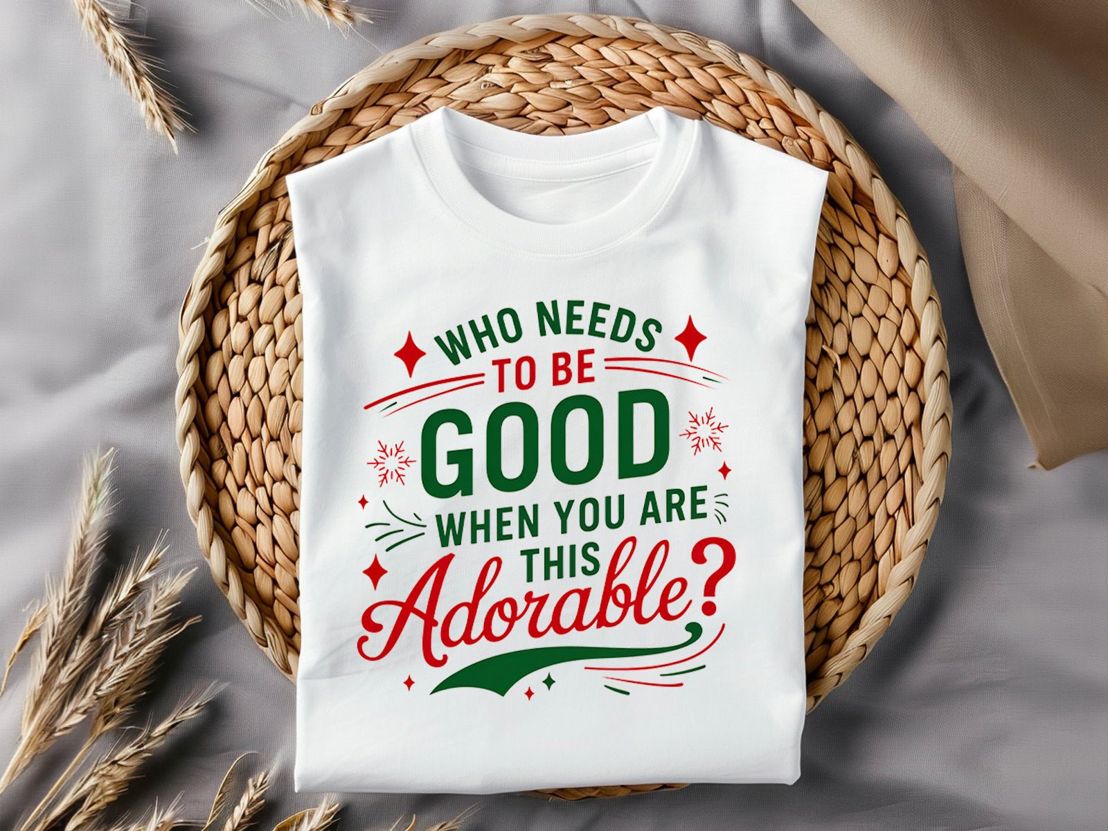 Who Needs to be Good | Christmas T-Shirt - Black - T-Shirts Online