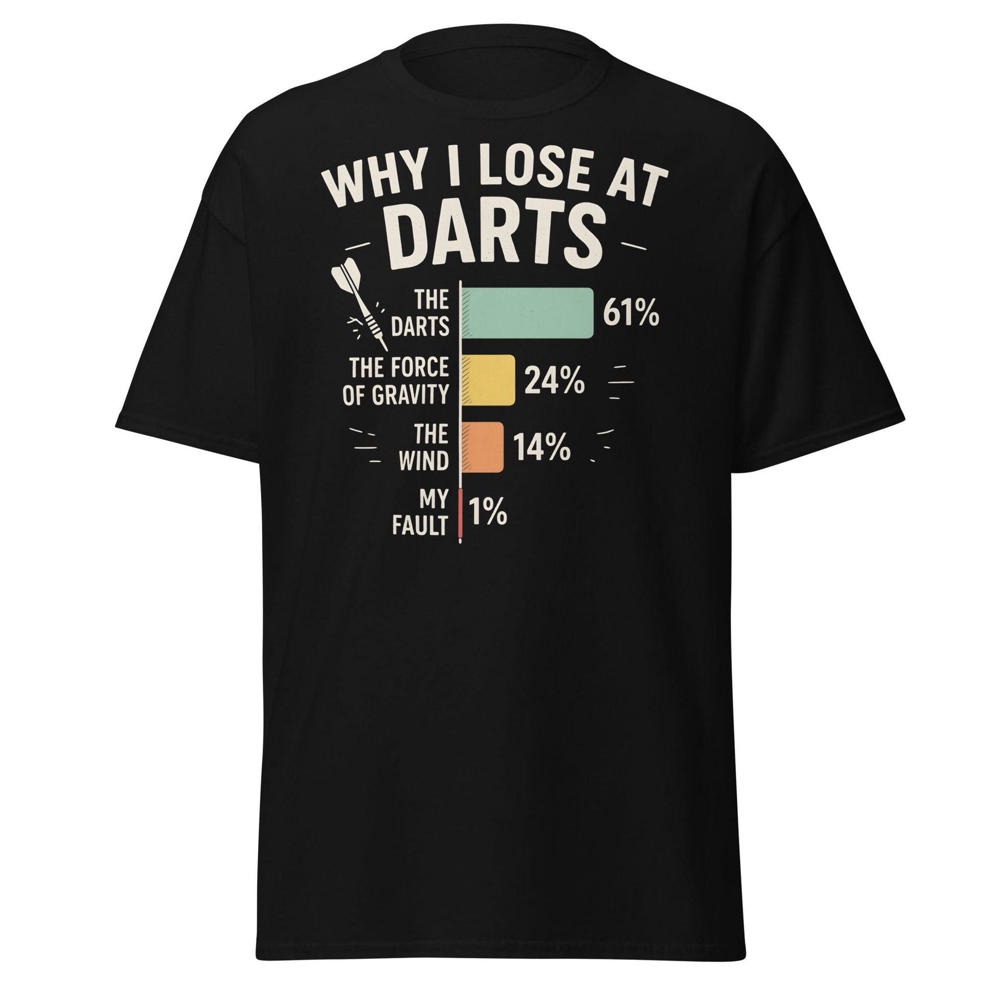 Why I Lose at Darts T-Shirt - Funny Darts Player Gift - Black - T-Shirts Online
