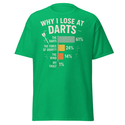 Why I Lose at Darts T-Shirt - Funny Darts Player Gift - Irish Green - T-Shirts Online
