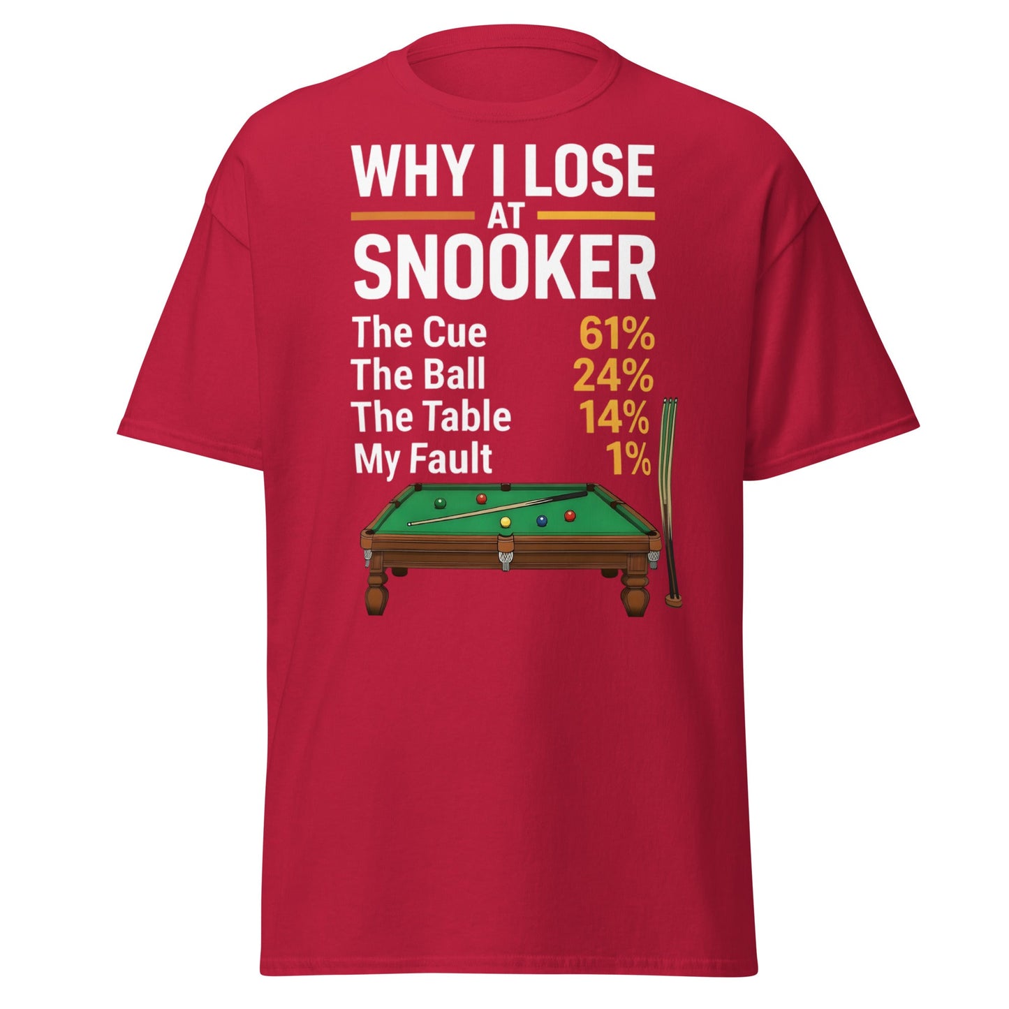 Why I Lose at Snooker Funny Tee - Sarcastic Snooker Shirt - Cardinal - T-Shirts Online
