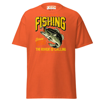 Wild River Fishing T-Shirt | Big Bass Angler Tee - Orange - T-Shirts Online
