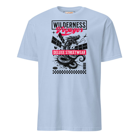 Wilderness Voyager T-Shirt | Urban Explorer Style - Light Blue - T-Shirts Online