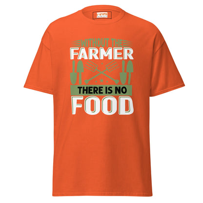 Without Farmers | Farmer T-Shirt - Orange - T-Shirts Online