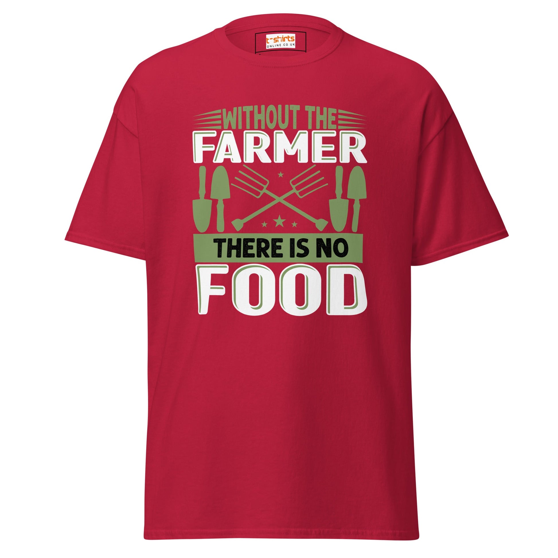 Without Farmers | Farmer T-Shirt - Cardinal - T-Shirts Online