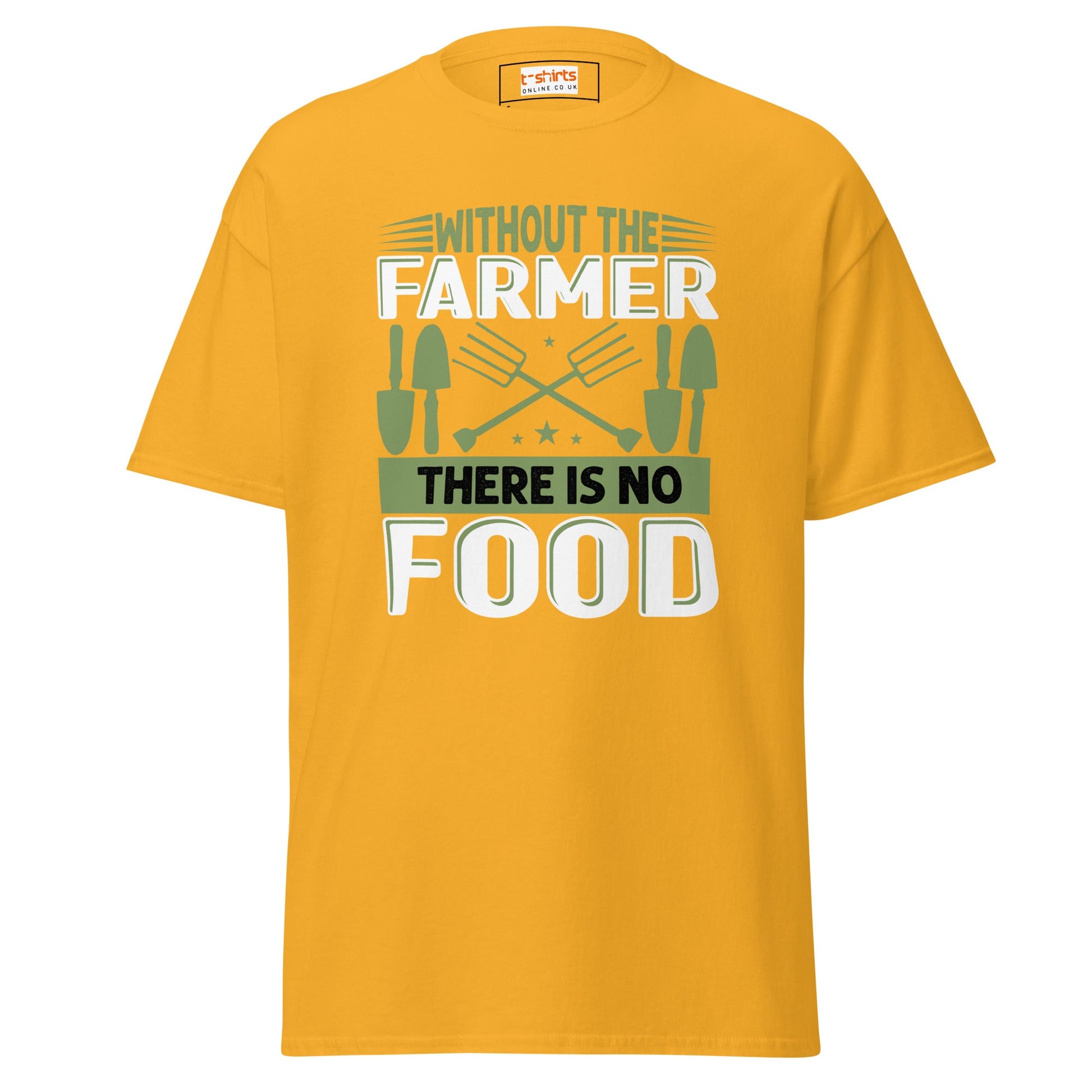 Without Farmers | Farmer T-Shirt - Gold - T-Shirts Online