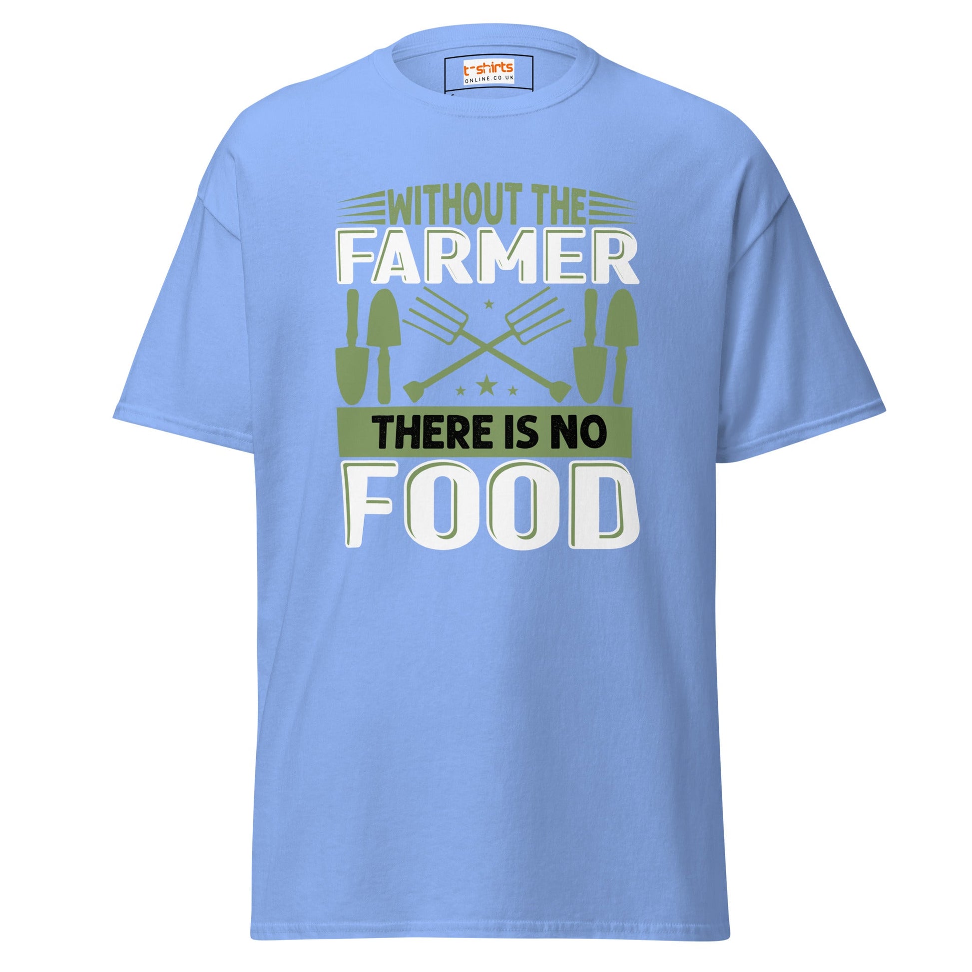 Without Farmers | Farmer T-Shirt - Carolina Blue - T-Shirts Online