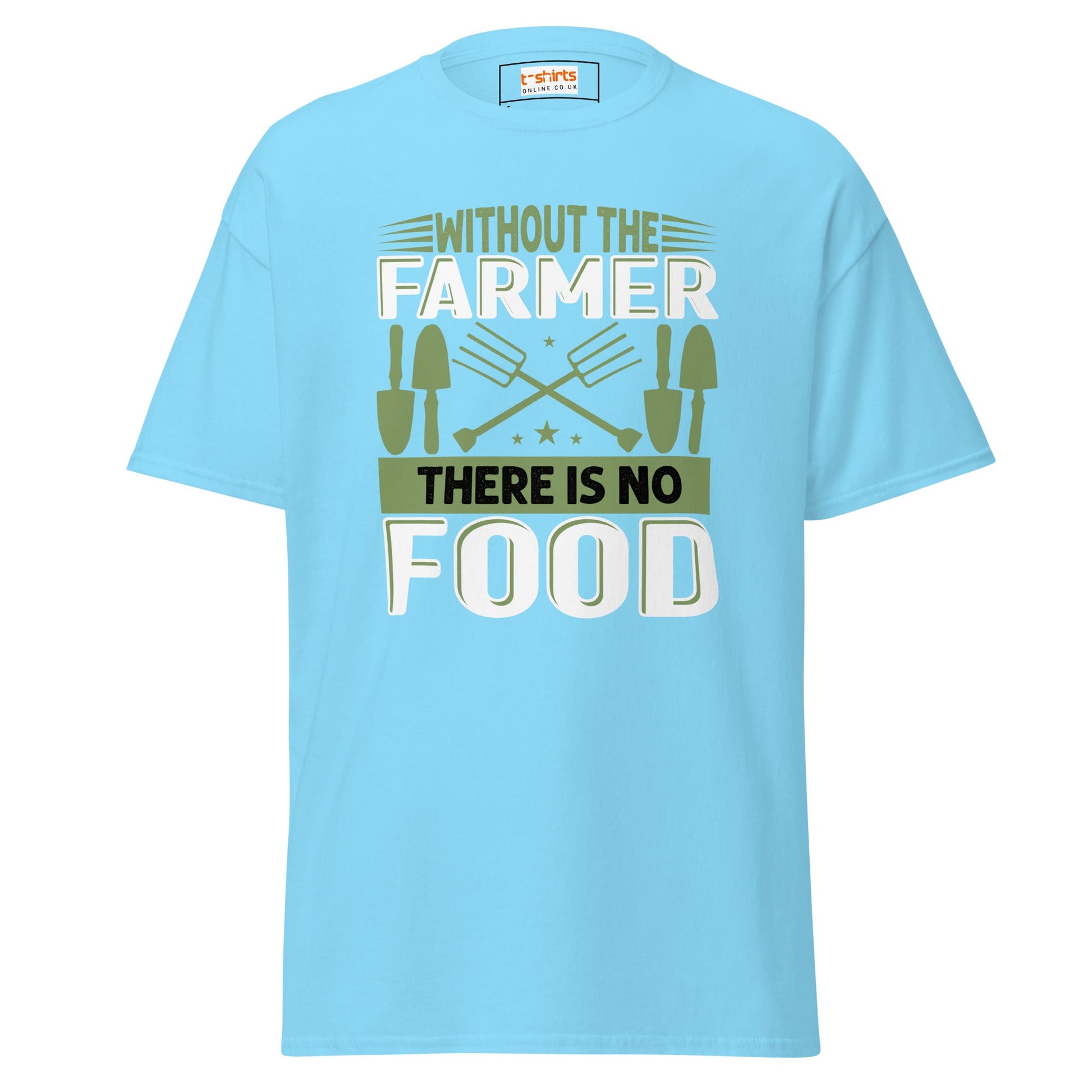 Without Farmers | Farmer T-Shirt - Sky - T-Shirts Online