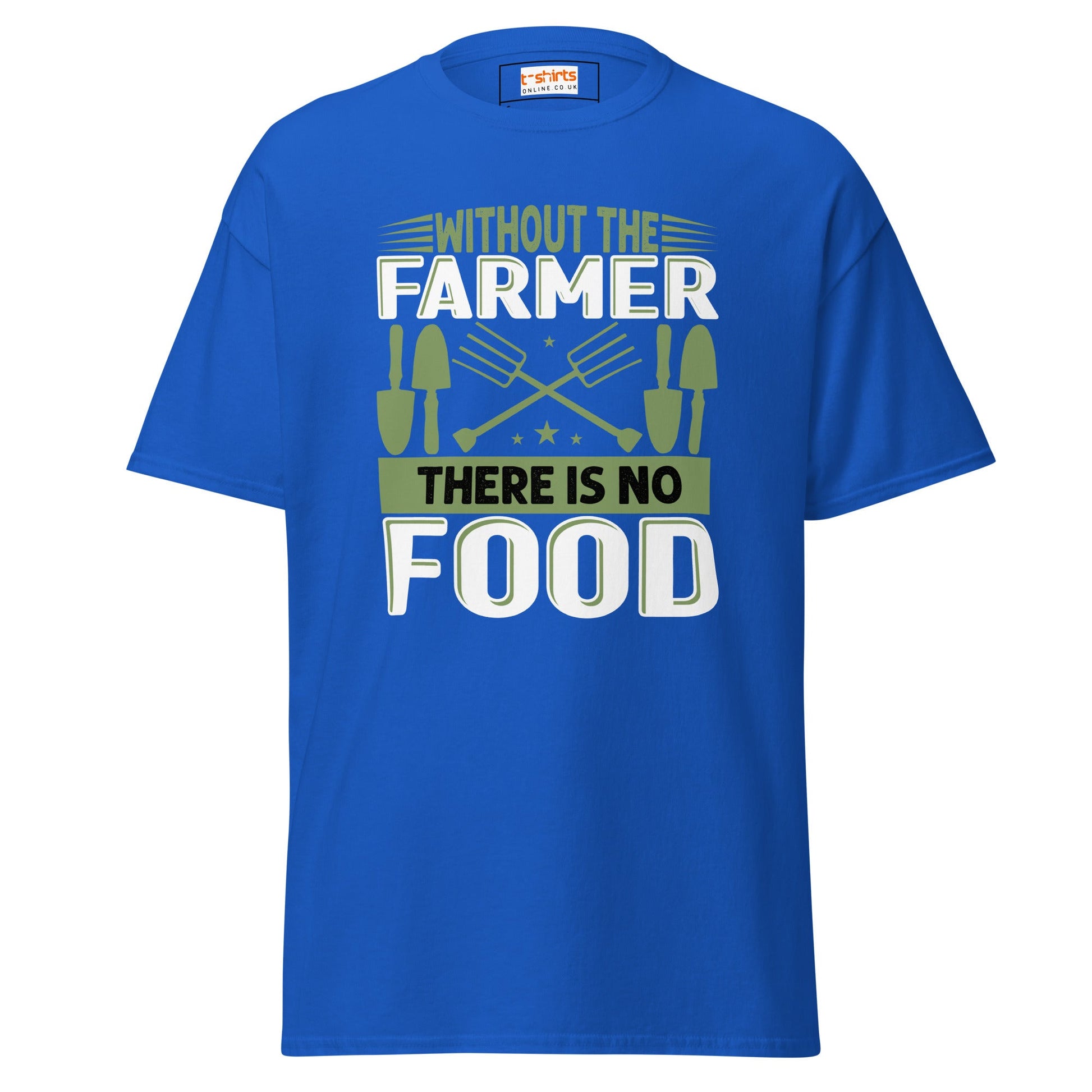 Without Farmers | Farmer T-Shirt - Royal - T-Shirts Online