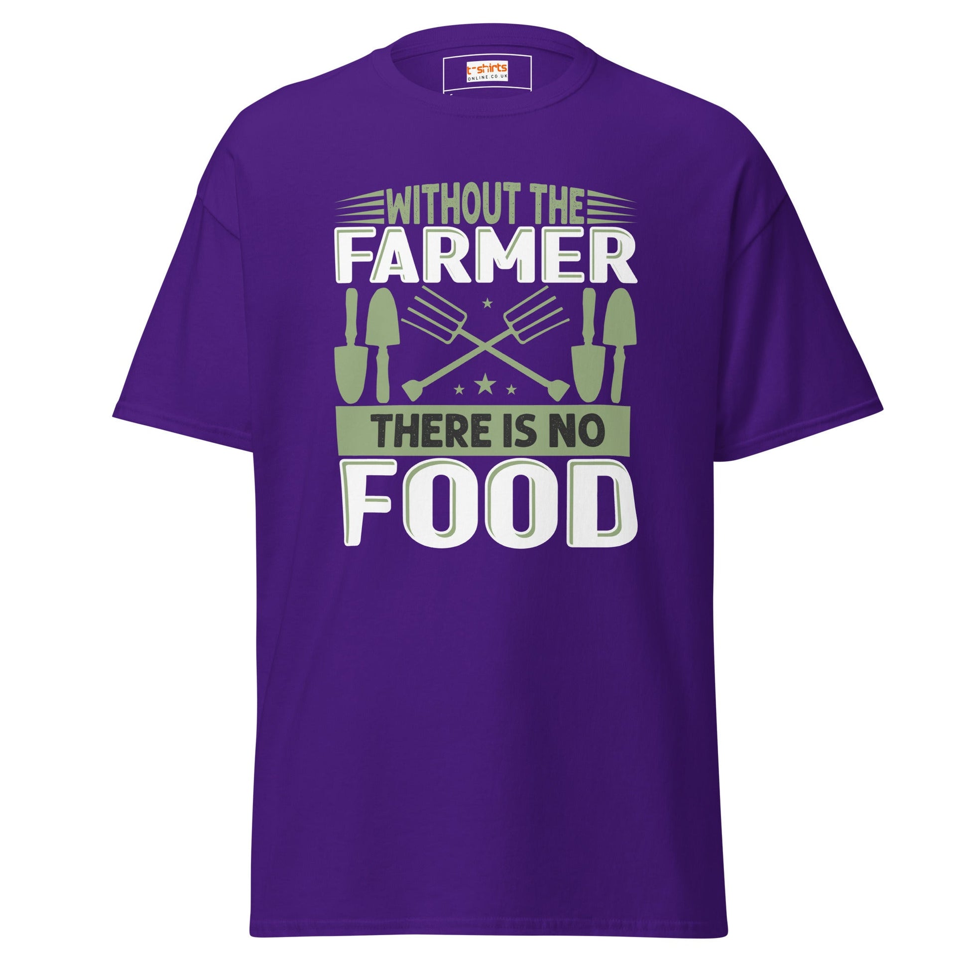 Without Farmers | Farmer T-Shirt - Purple - T-Shirts Online