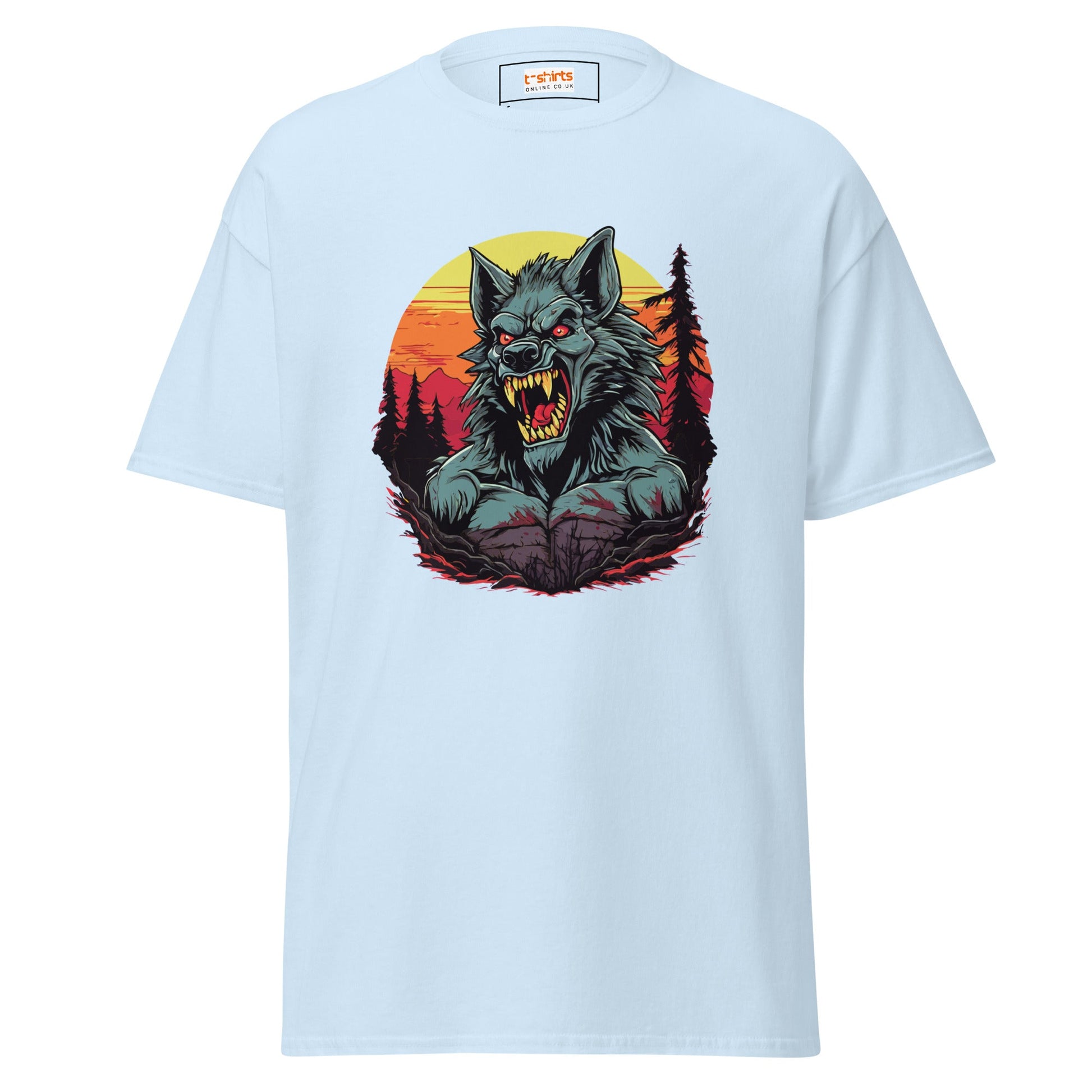 Wolfman | Horror T-Shirt - Light Blue - T-Shirts Online