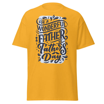 Wonderful Father T-Shirt | Father’s Day Gift Tee - Gold - T-Shirts Online