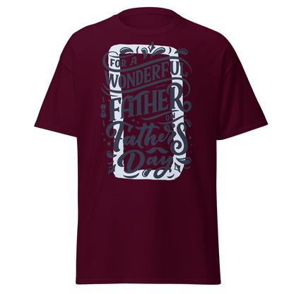 Wonderful Father T-Shirt | Father’s Day Gift Tee - Maroon - T-Shirts Online