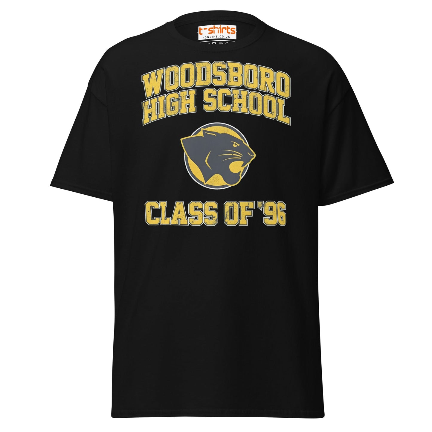 Woodsboro High School T-Shirt | Class of ’96 Retro Tee - Black - T-Shirts Online