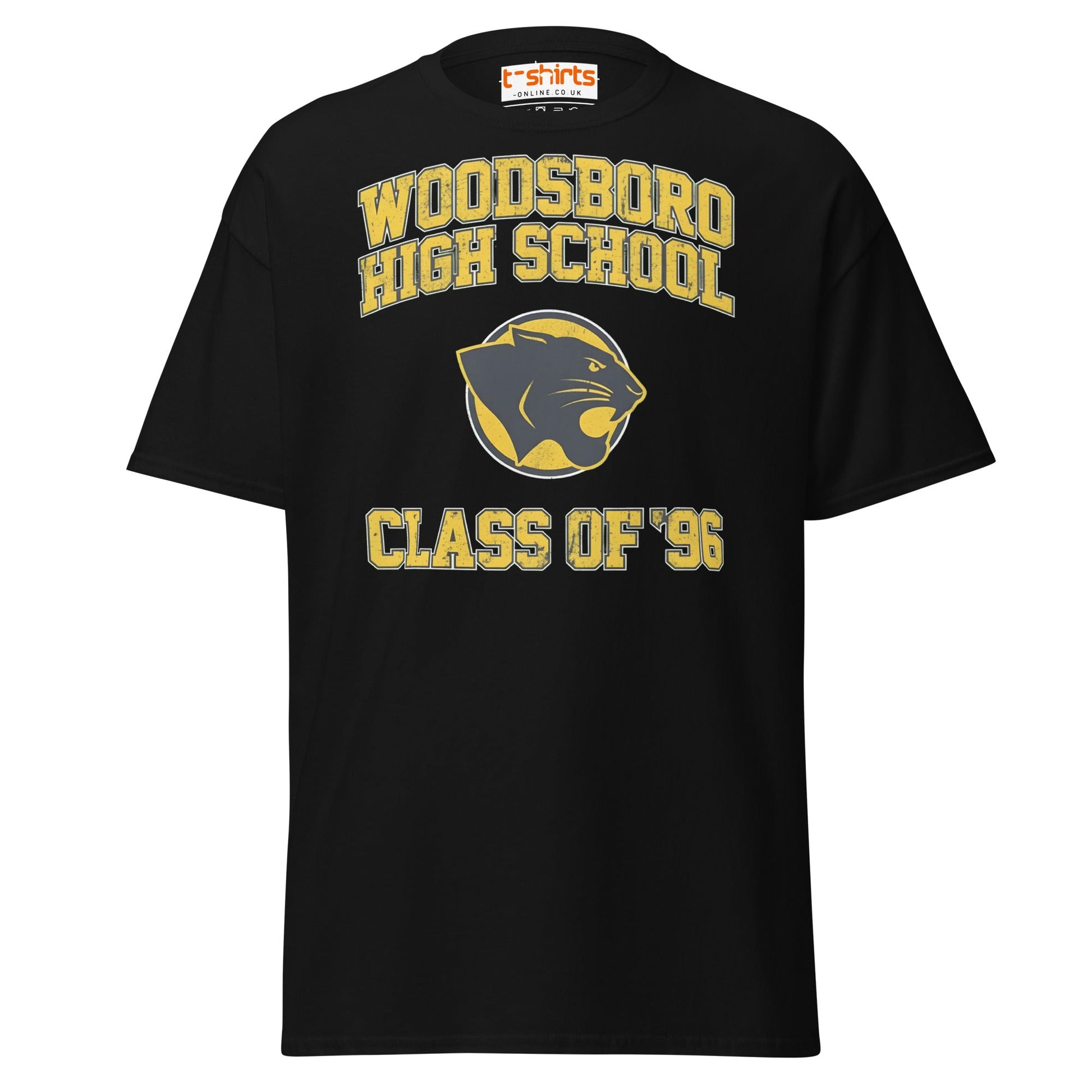 Woodsboro High School T-Shirt | Class of ’96 Retro Tee - Black - T-Shirts Online