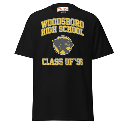 Woodsboro High School T-Shirt | Class of ’96 Retro Tee - Black - T-Shirts Online