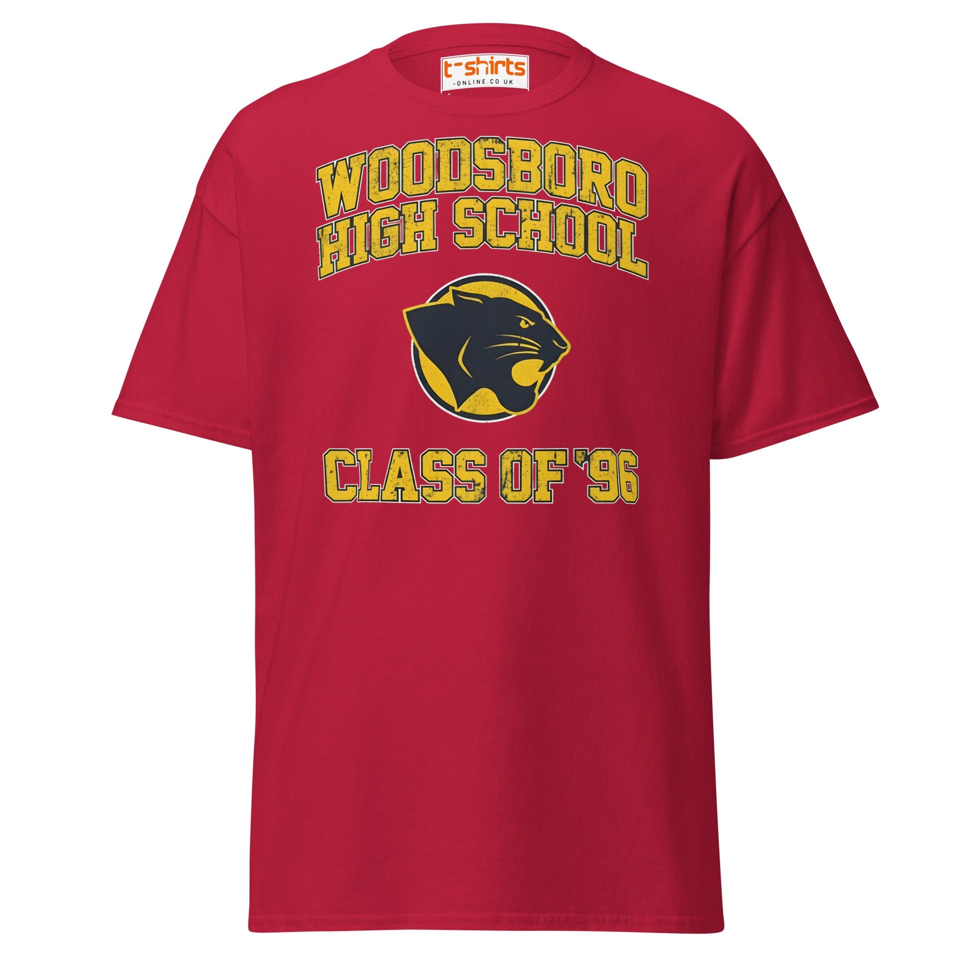 Woodsboro High School T-Shirt | Class of ’96 Retro Tee - Cardinal - T-Shirts Online