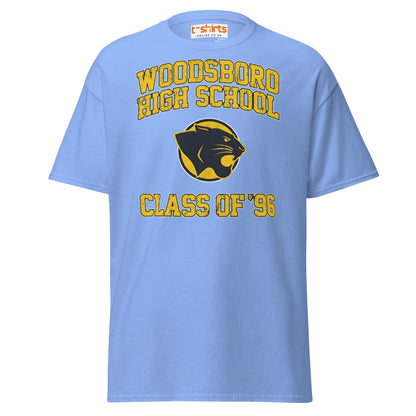 Woodsboro High School T-Shirt | Class of ’96 Retro Tee - Carolina Blue - T-Shirts Online
