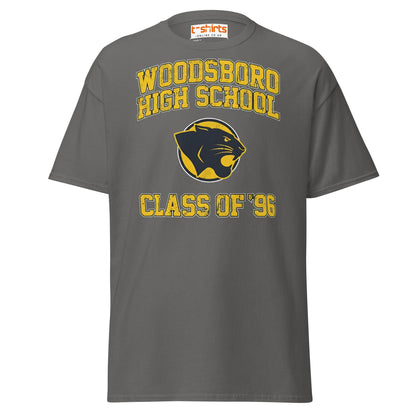 Woodsboro High School T-Shirt | Class of ’96 Retro Tee - Charcoal - T-Shirts Online