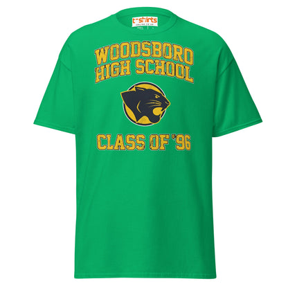 Woodsboro High School T-Shirt | Class of ’96 Retro Tee - Irish Green - T-Shirts Online