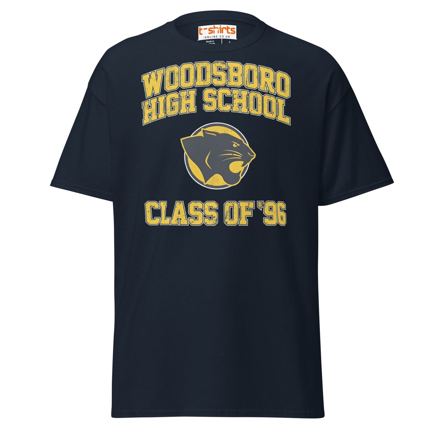 Woodsboro High School T-Shirt | Class of ’96 Retro Tee - Navy - T-Shirts Online