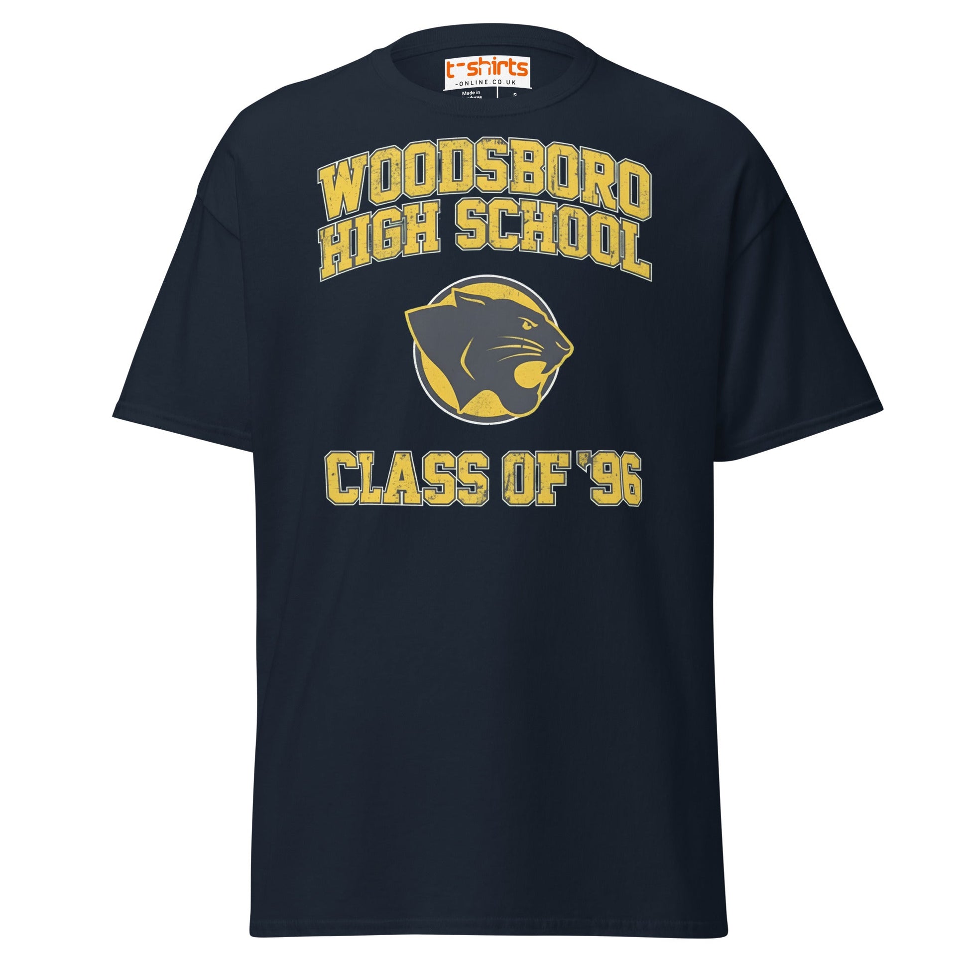 Woodsboro High School T-Shirt | Class of ’96 Retro Tee - Navy - T-Shirts Online