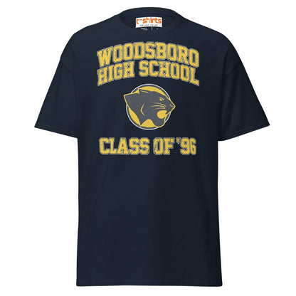 Woodsboro High School T-Shirt | Class of ’96 Retro Tee - Navy - T-Shirts Online