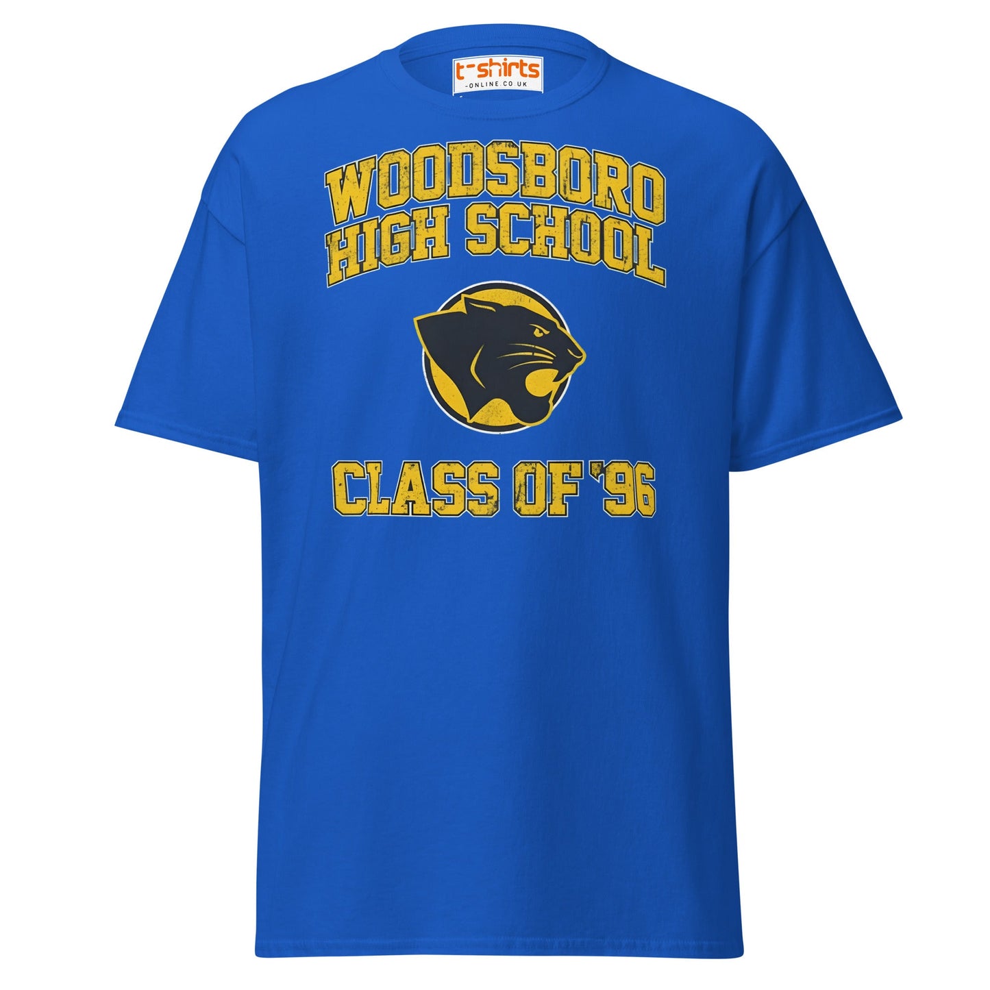 Woodsboro High School T-Shirt | Class of ’96 Retro Tee - Royal - T-Shirts Online
