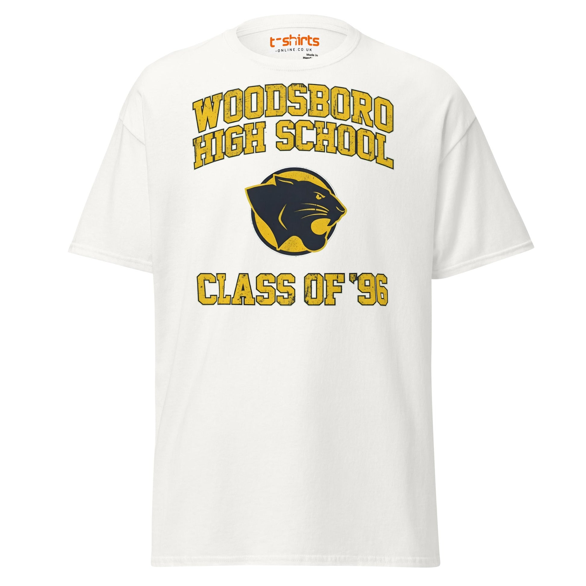 Woodsboro High School T-Shirt | Class of ’96 Retro Tee - White - T-Shirts Online