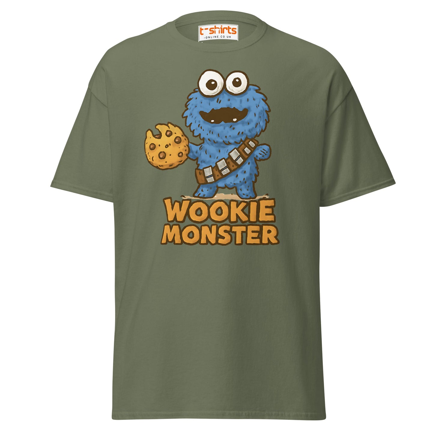 Wookiee Monster Funny T-Shirt - Military Green - T-Shirts Online