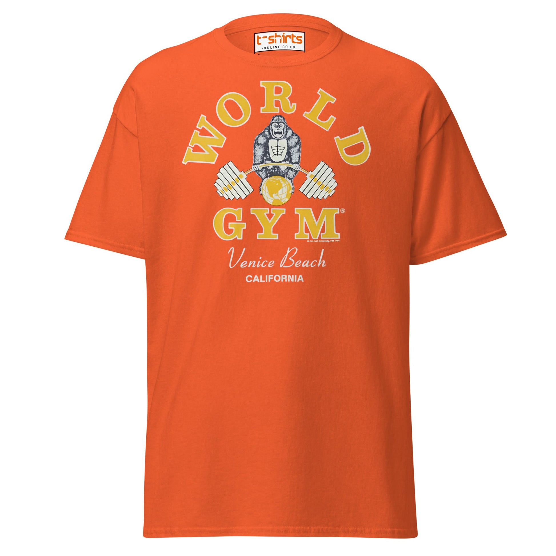 World Gym Venice Beach T-Shirt - Orange - T-Shirts Online