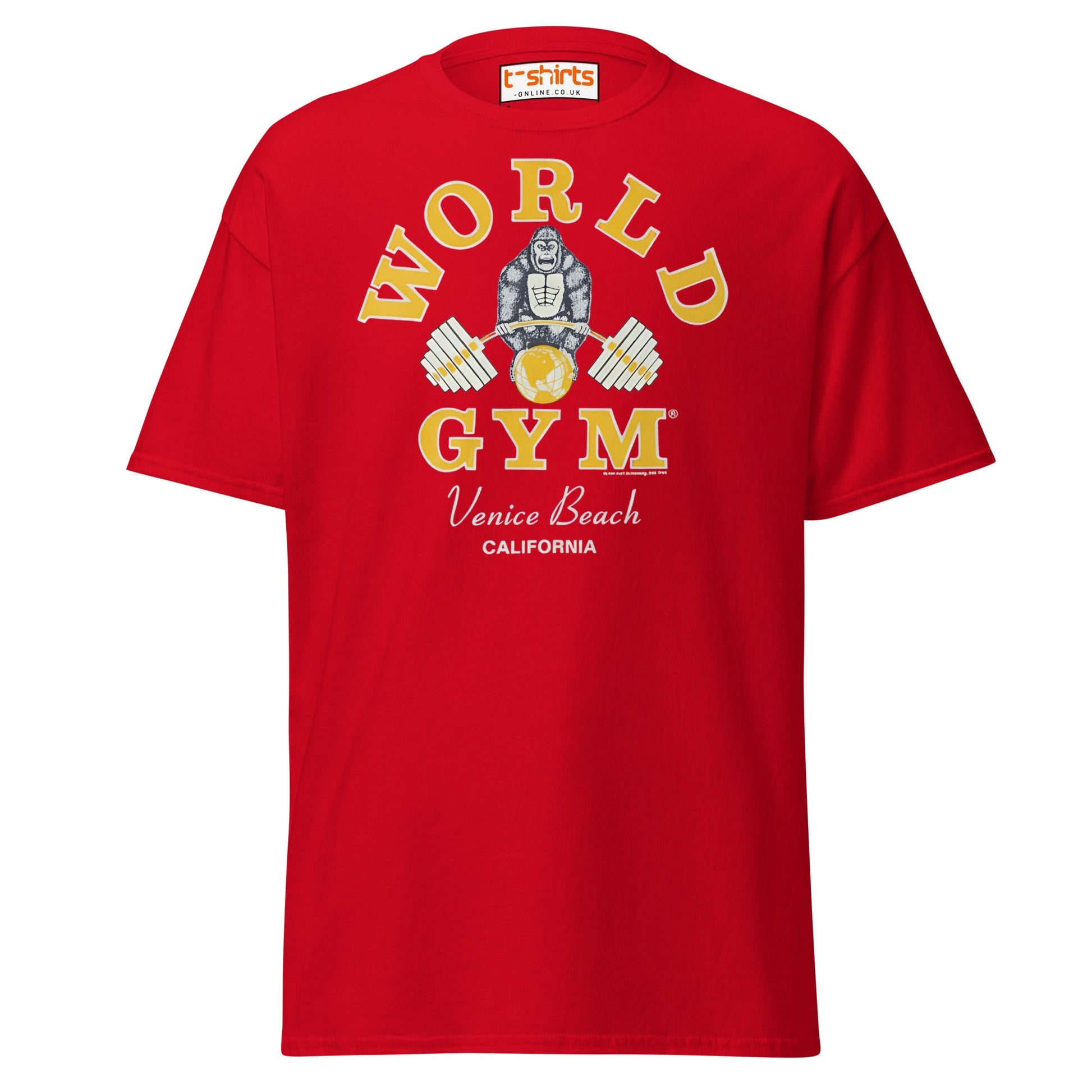 World Gym Venice Beach T-Shirt - Red - T-Shirts Online