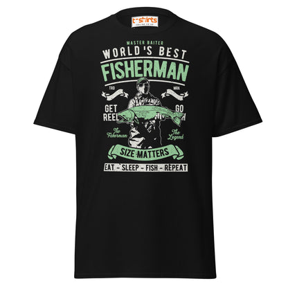 World’s Best Fisherman T-Shirt - Black - T-Shirts Online