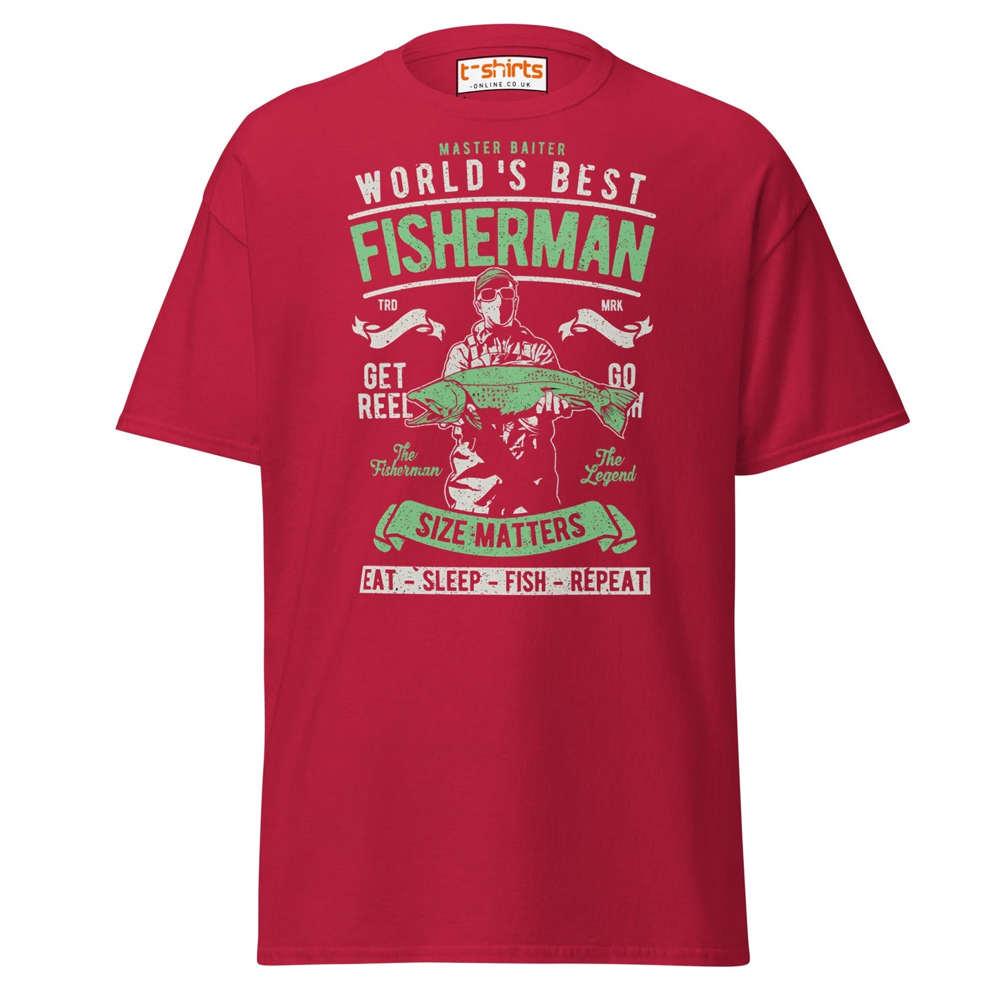 World’s Best Fisherman T-Shirt - Cardinal - T-Shirts Online