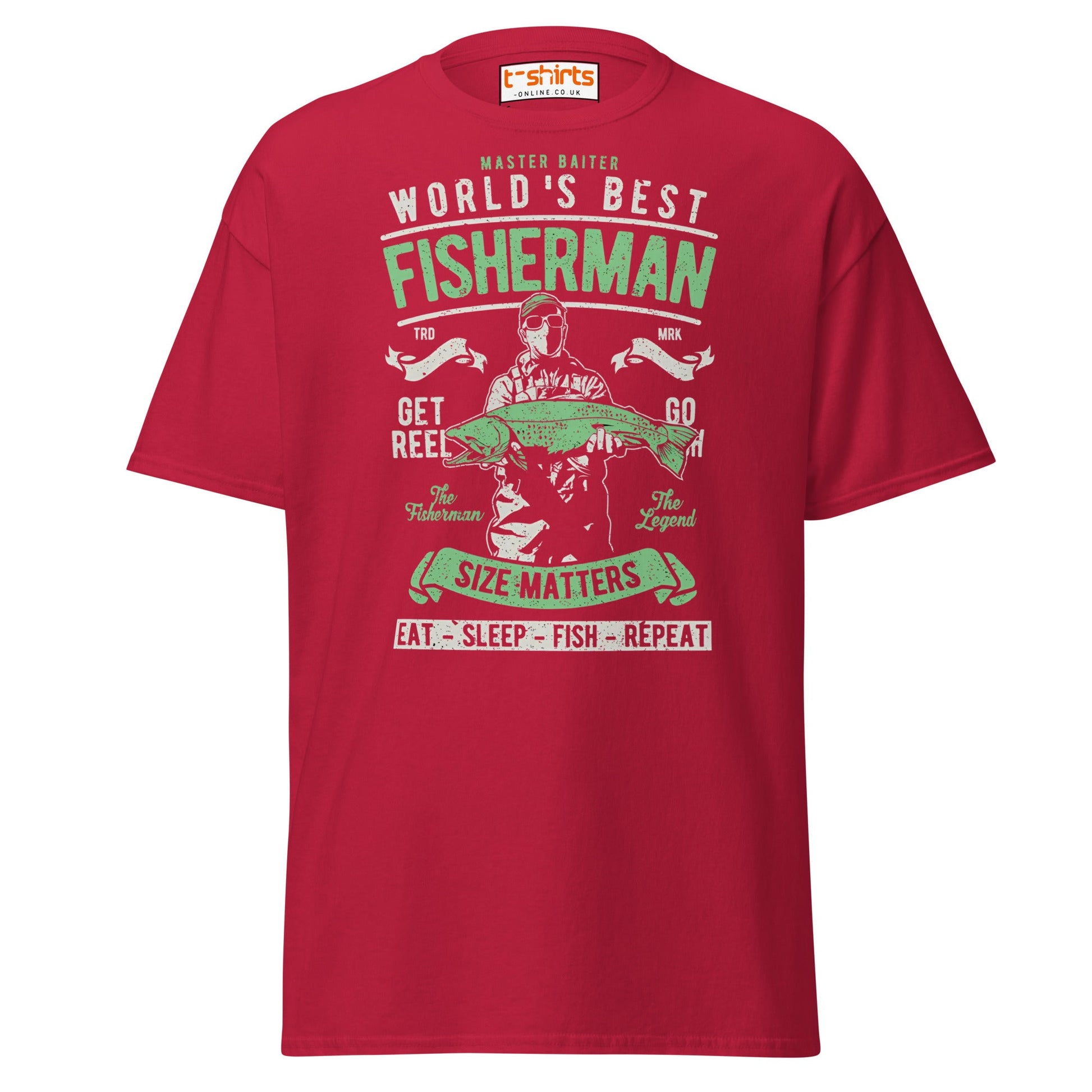 World’s Best Fisherman T-Shirt - Cardinal - T-Shirts Online