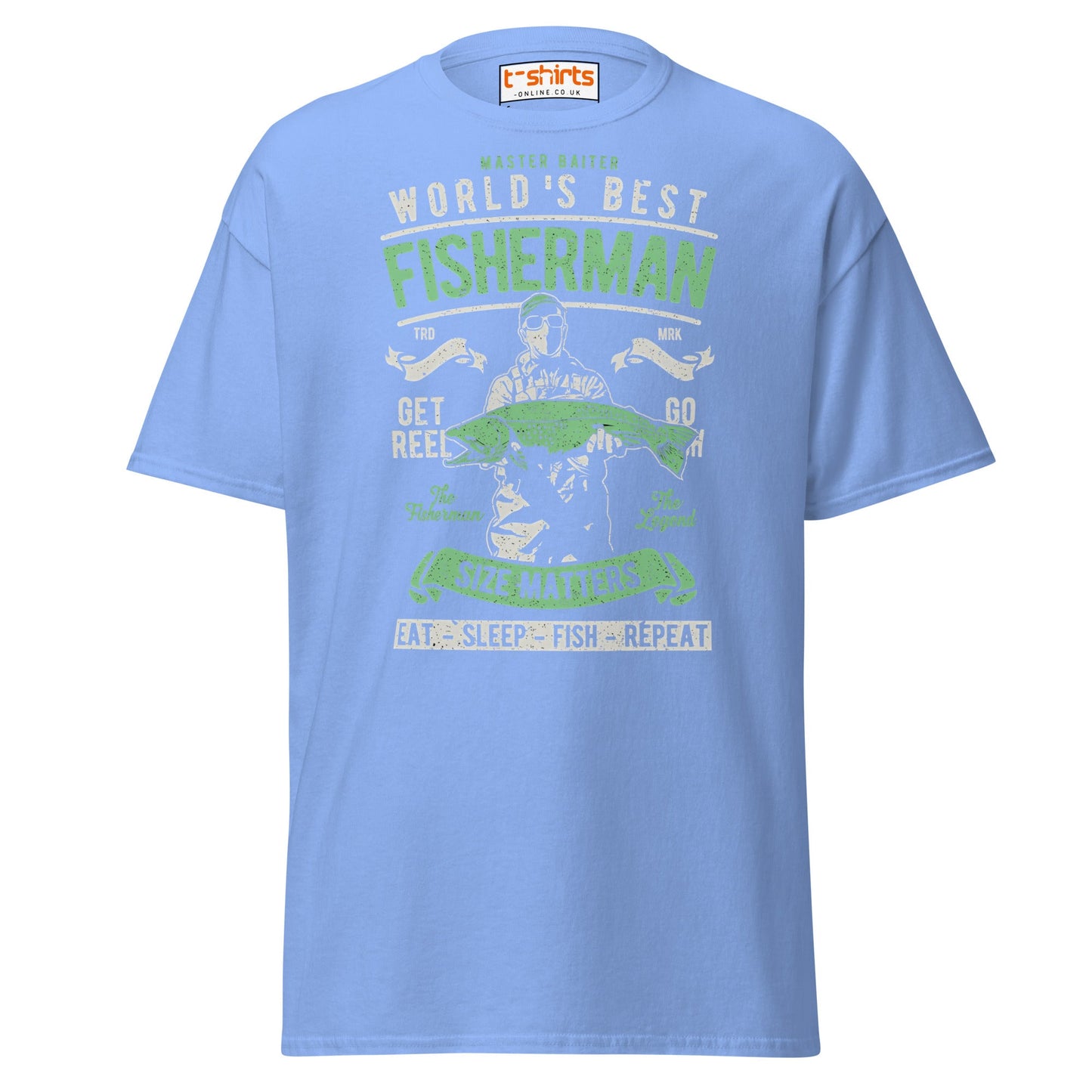 World’s Best Fisherman T-Shirt - Carolina Blue - T-Shirts Online
