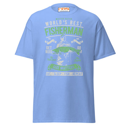 World’s Best Fisherman T-Shirt - Carolina Blue - T-Shirts Online