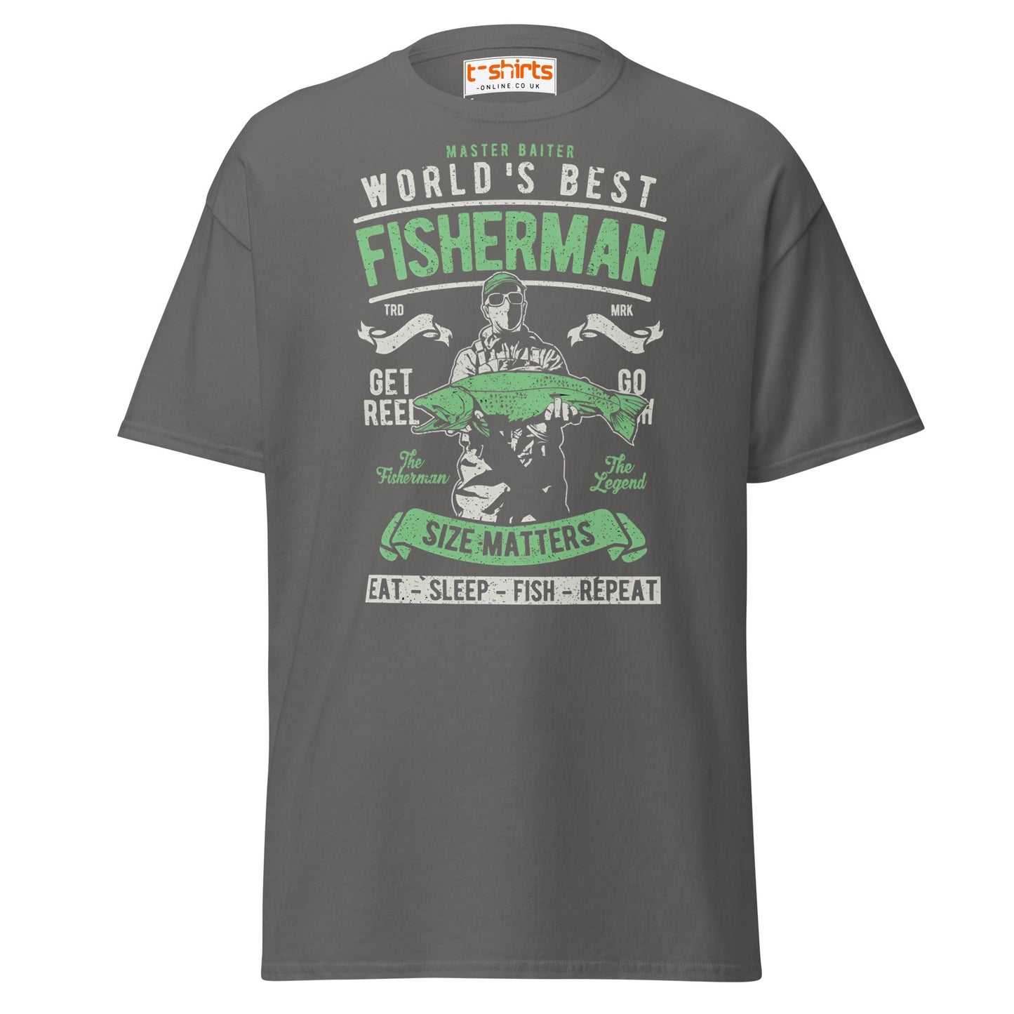 World’s Best Fisherman T-Shirt - Charcoal - T-Shirts Online