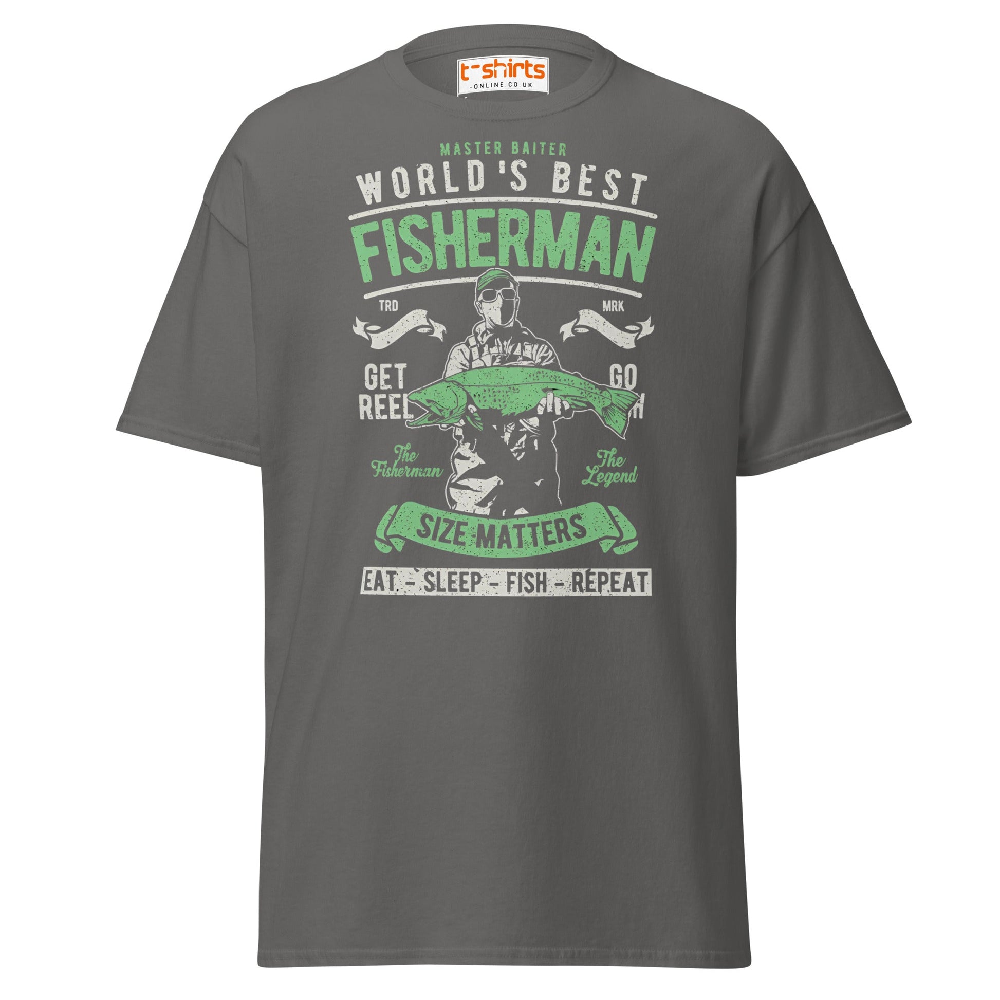 World’s Best Fisherman T-Shirt - Charcoal - T-Shirts Online