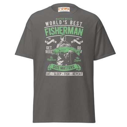 World’s Best Fisherman T-Shirt - Charcoal - T-Shirts Online