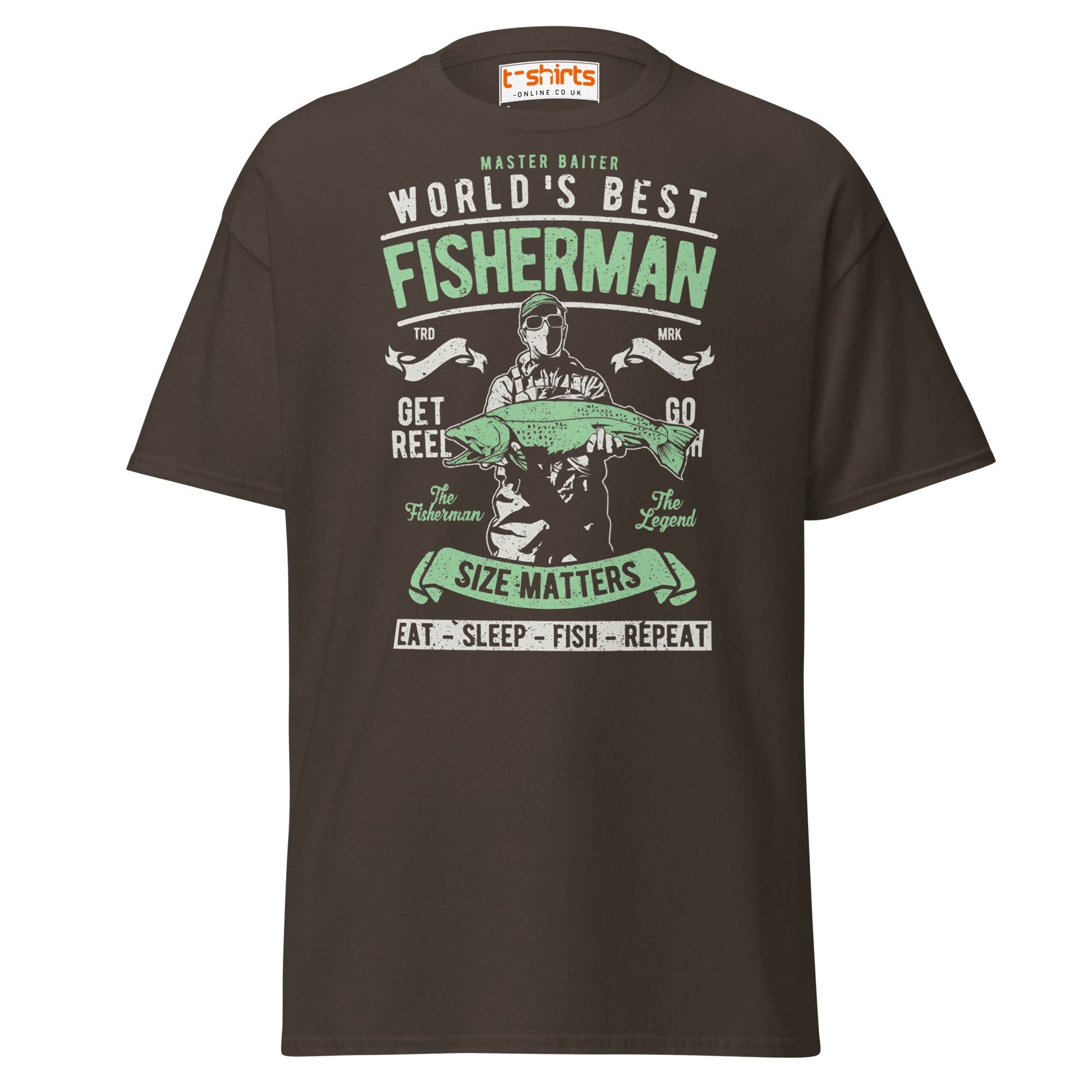 World’s Best Fisherman T-Shirt - Dark Chocolate - T-Shirts Online