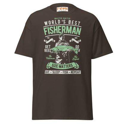 World’s Best Fisherman T-Shirt - Dark Chocolate - T-Shirts Online