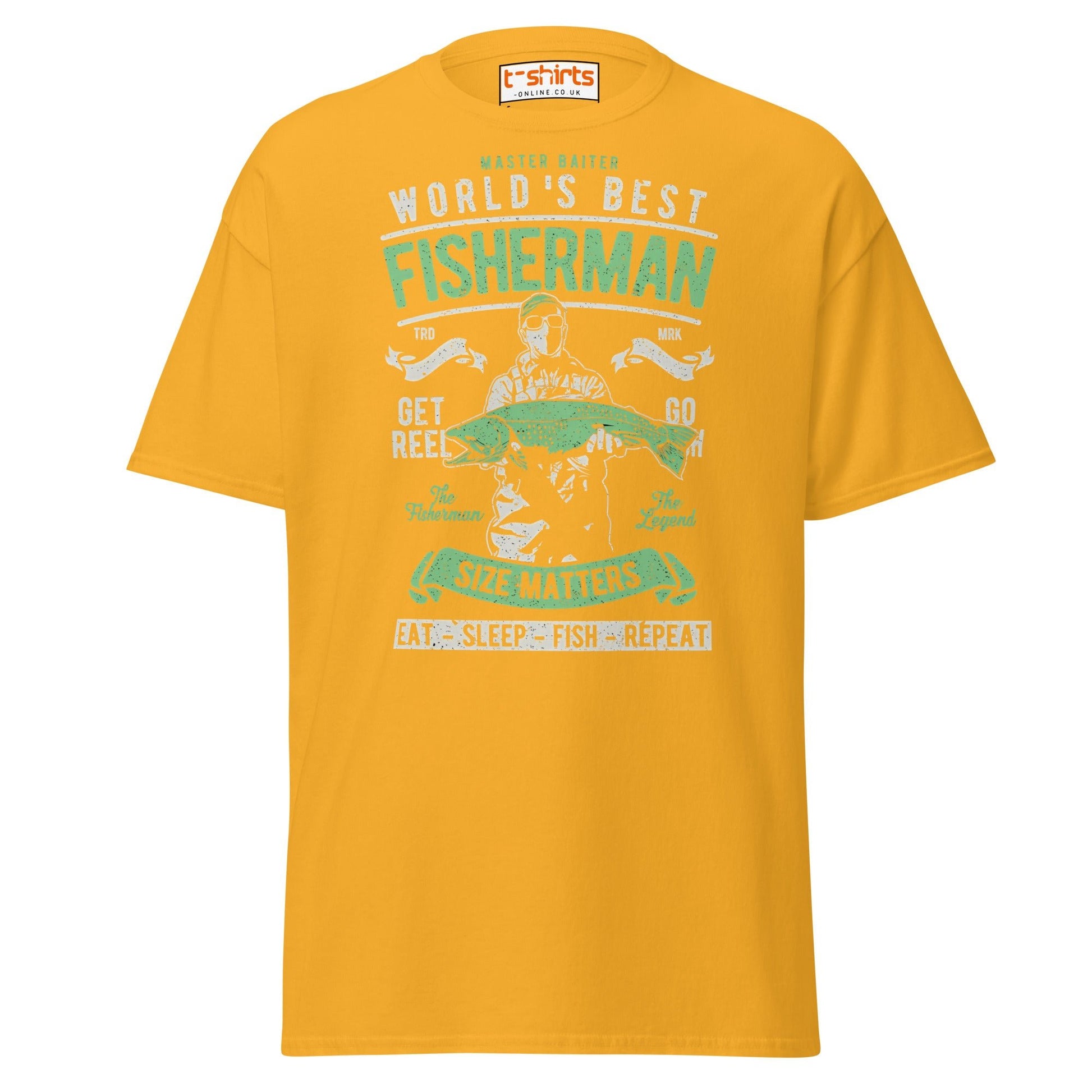 World’s Best Fisherman T-Shirt - Gold - T-Shirts Online