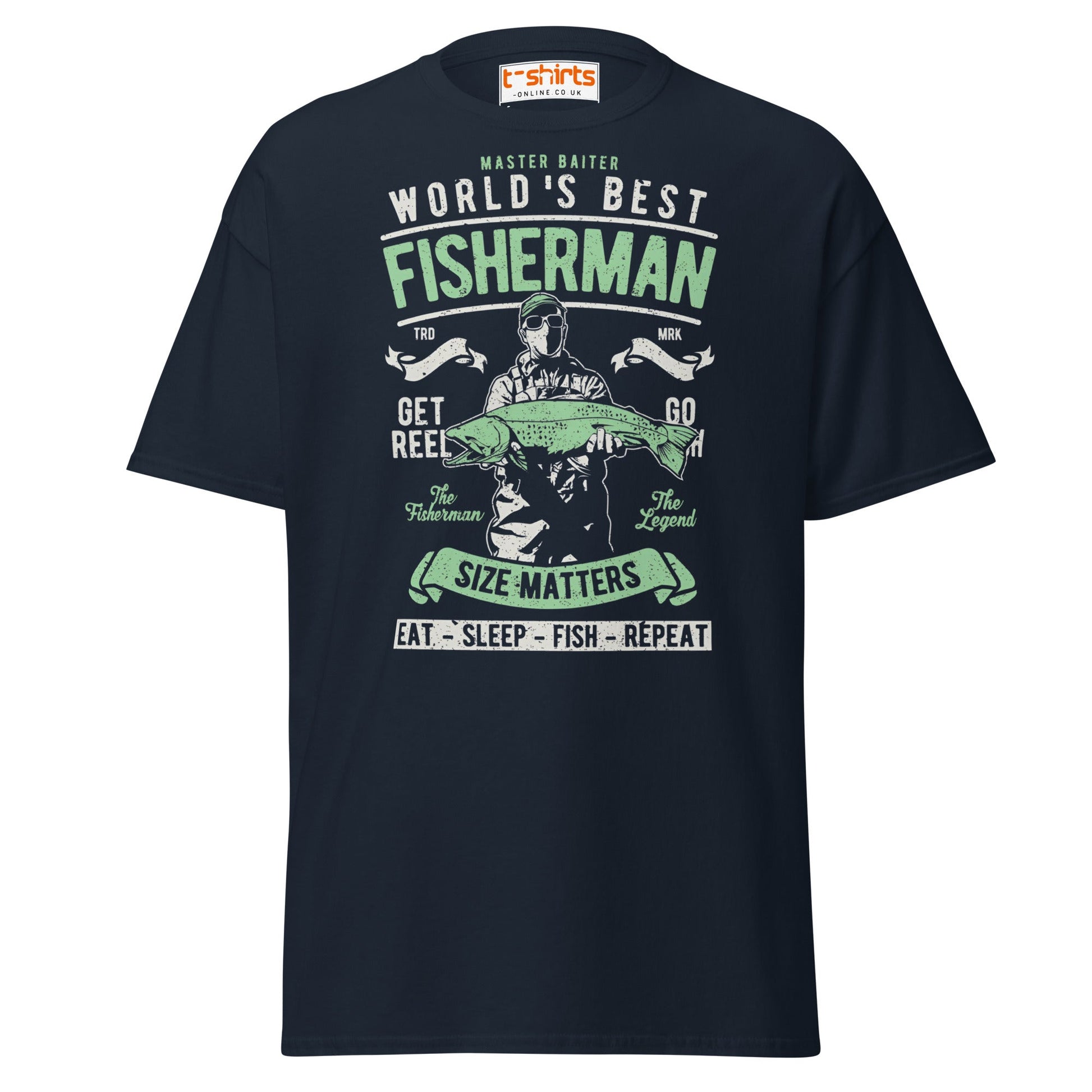 World’s Best Fisherman T-Shirt - Navy - T-Shirts Online