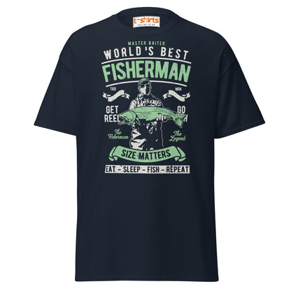 World’s Best Fisherman T-Shirt - Navy - T-Shirts Online