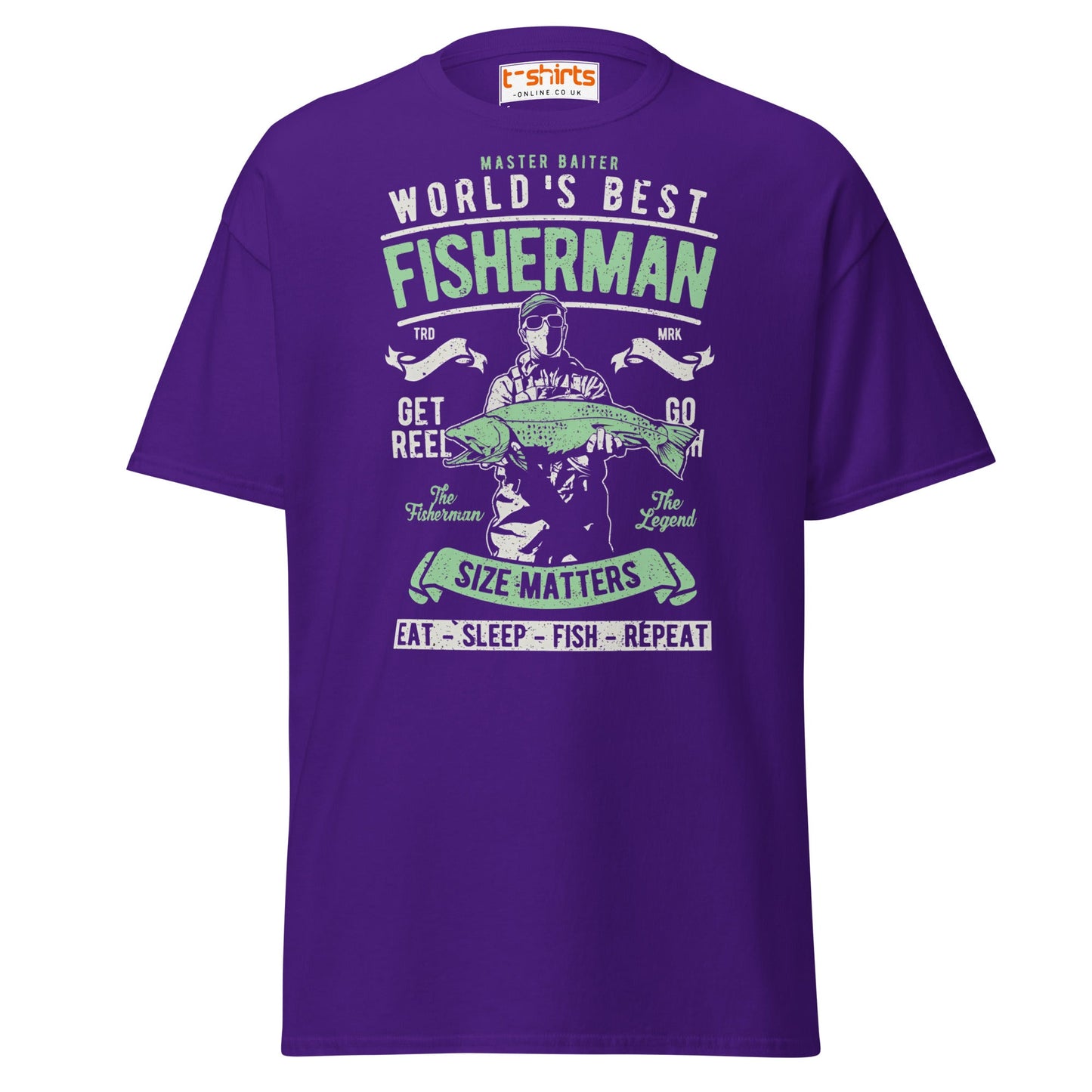 World’s Best Fisherman T-Shirt - Purple - T-Shirts Online