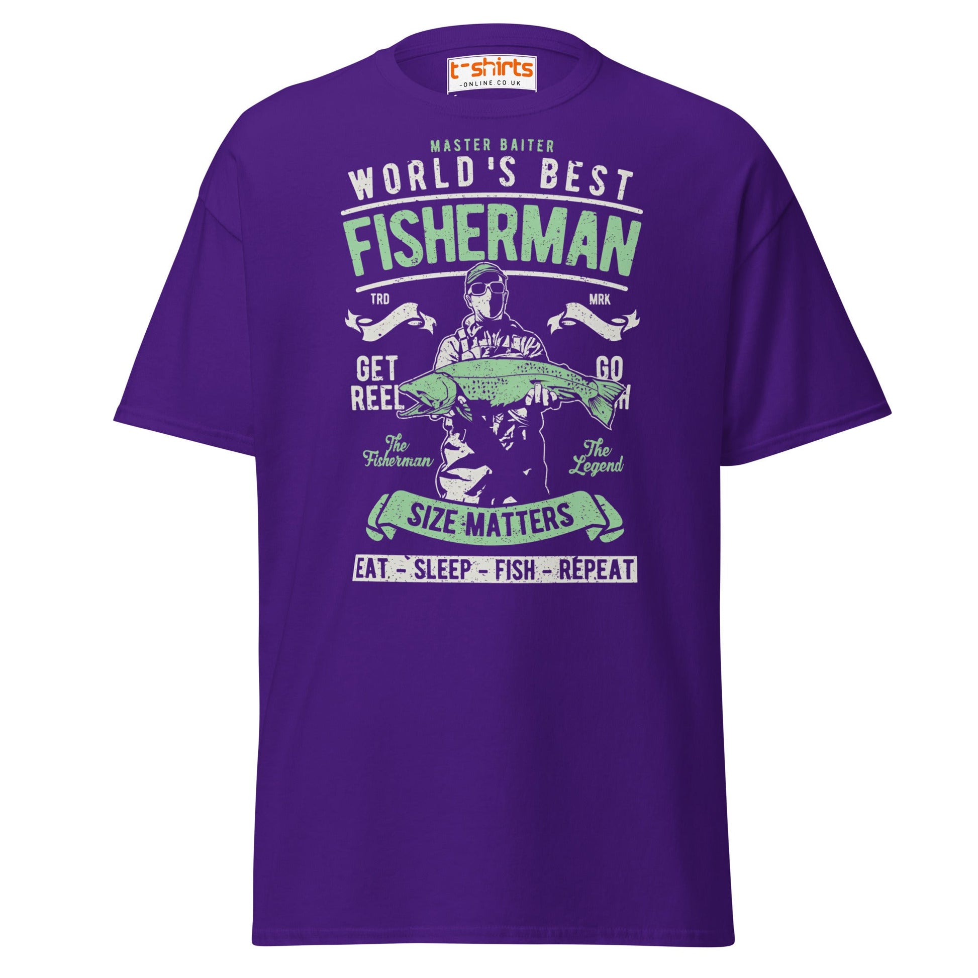 World’s Best Fisherman T-Shirt - Purple - T-Shirts Online
