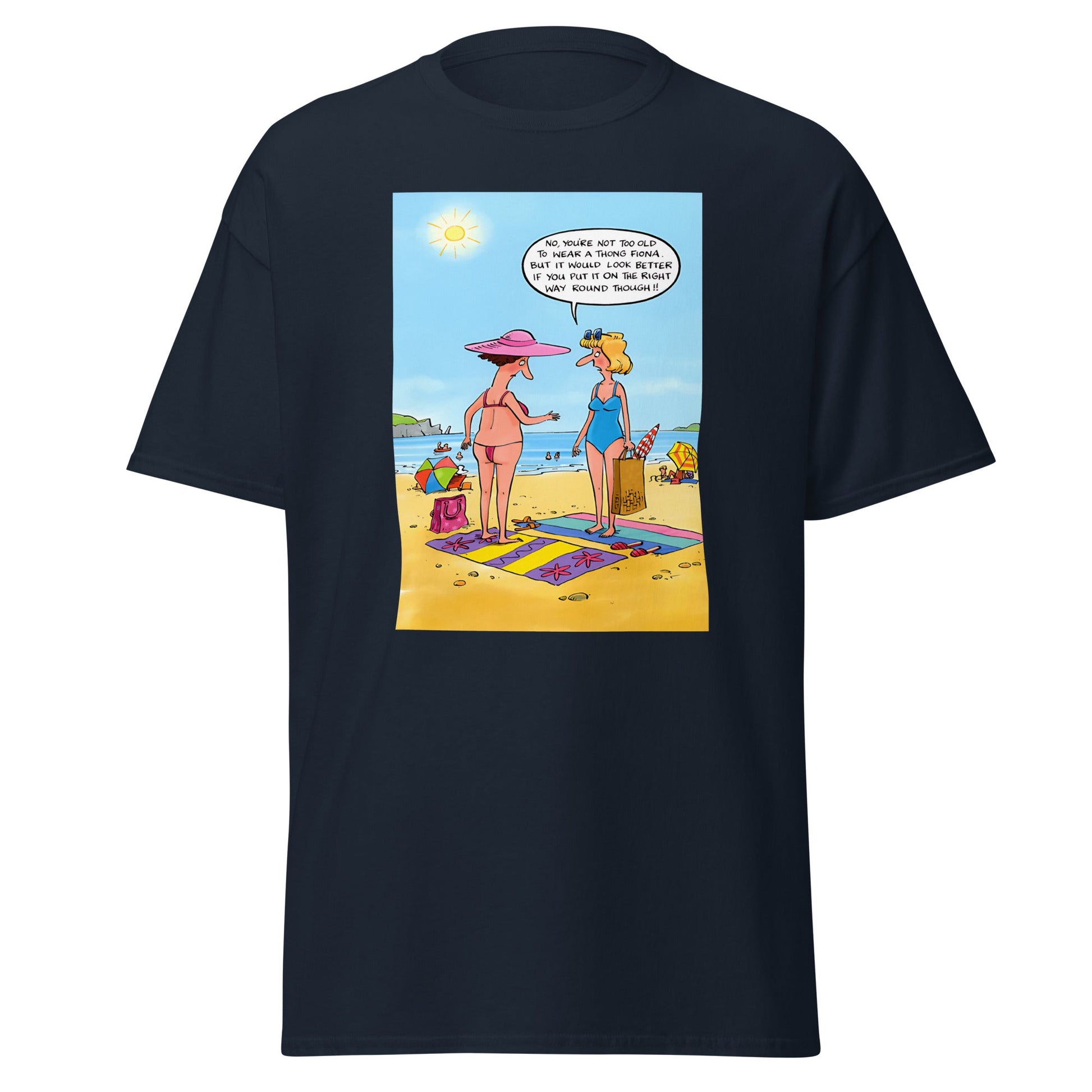 Wrong Thong | Meme T-Shirt - Navy - T-Shirts Online
