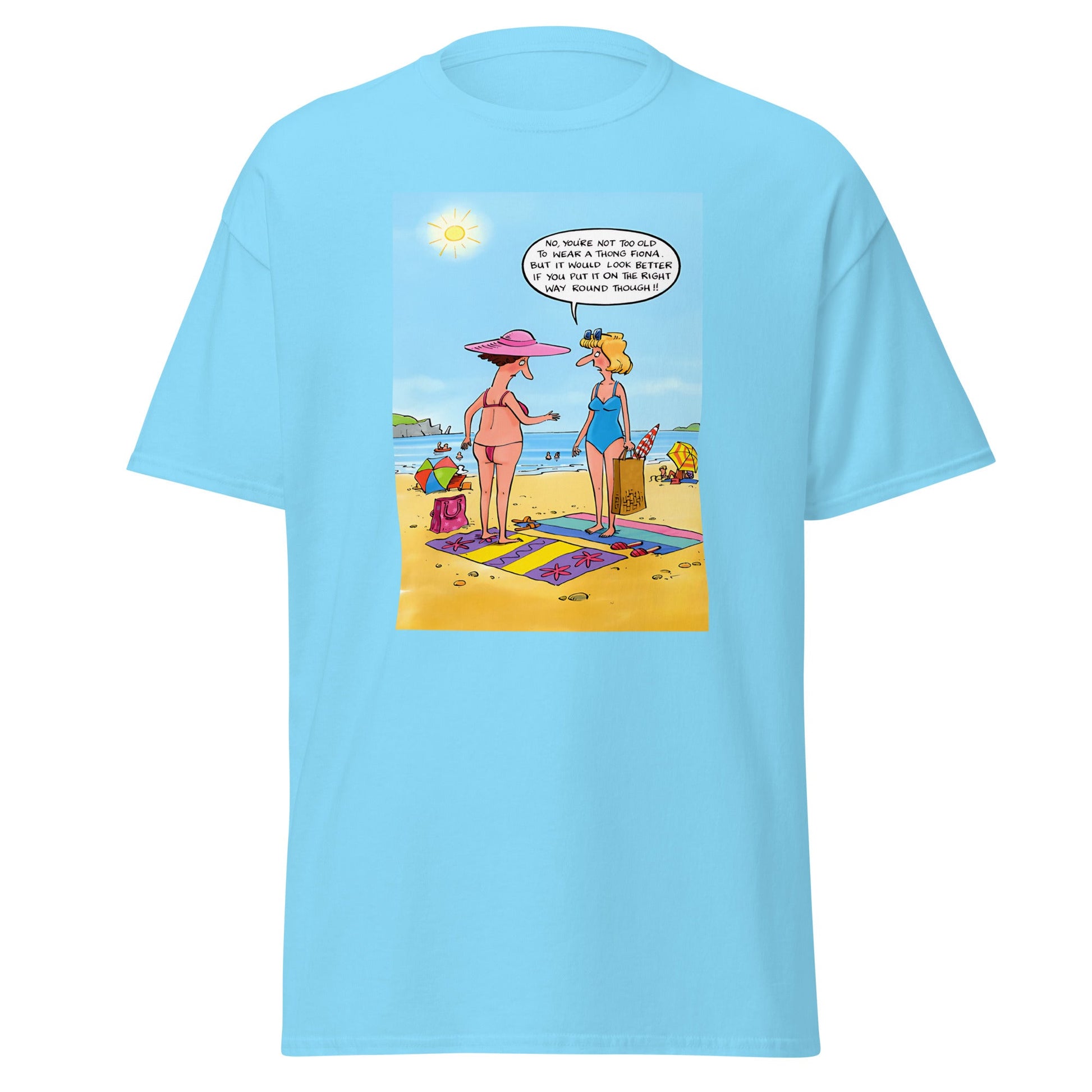 Wrong Thong | Meme T-Shirt - Sky - T-Shirts Online